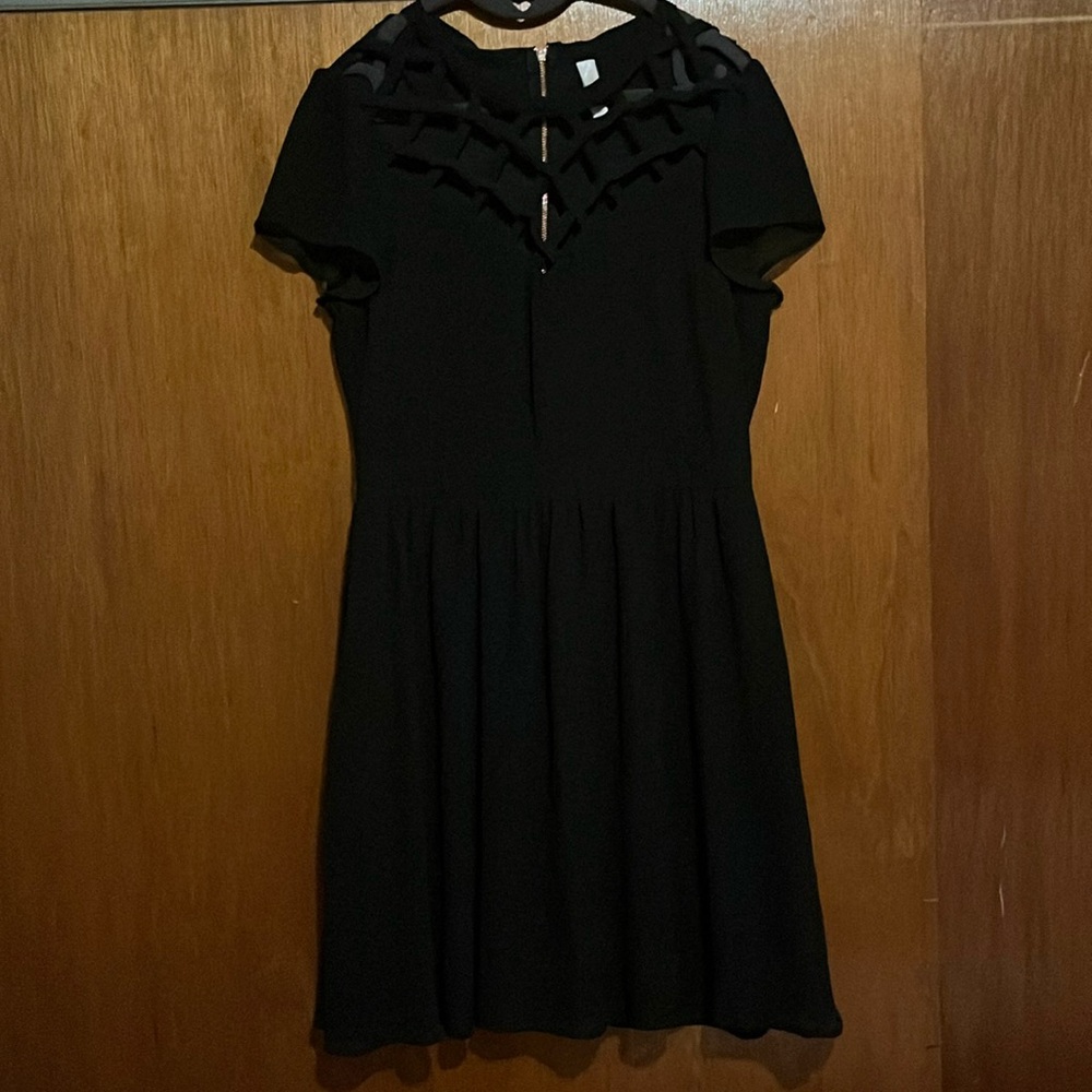 Xhilaration lattice cutout dress in black